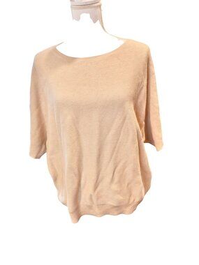 Quince Lightweight Cotton Cashmere Link-Stitch Dolman Sweater L NWOT